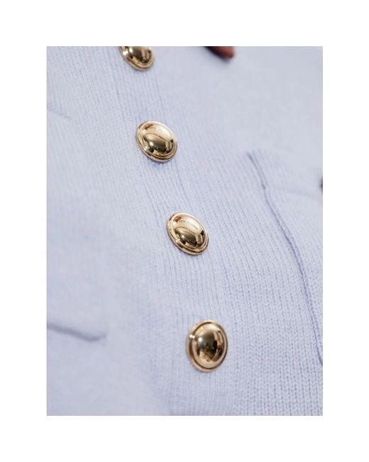Self-Portrait Blue Round-Neck Knitwear