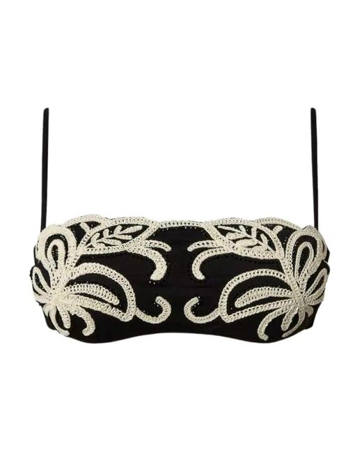 Twinset Black Meer bestickter badeanzug