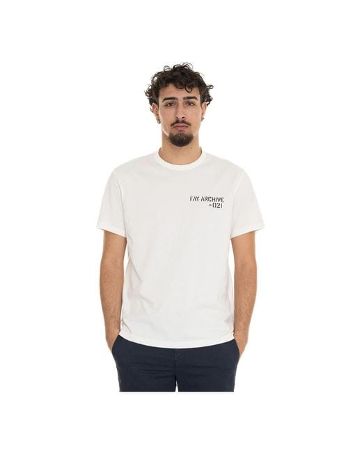 Fay White T-Shirts for men