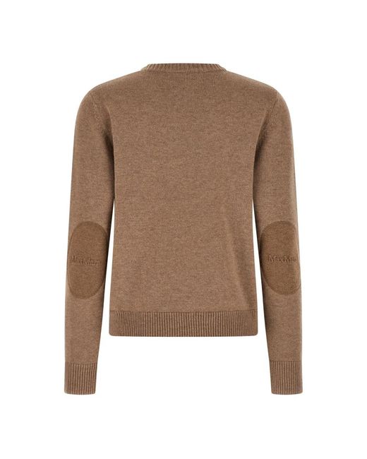 Max Mara Brown Round-Neck Knitwear