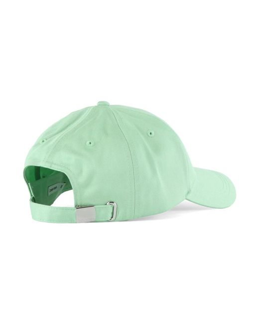 Calvin Klein Baumwoll logo patch cap in Green für Herren