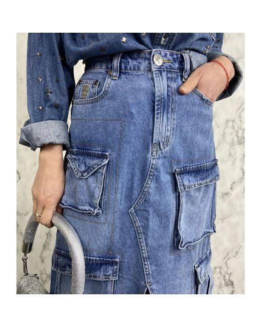 Denim Skirts One Teaspoon en coloris Blue
