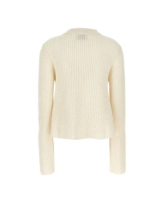 Loulou de Saison White Round-Neck Knitwear