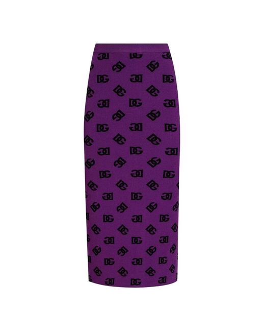 Dolce & Gabbana Midi Skirts in het Purple