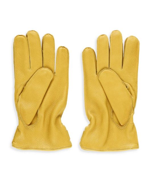 Orciani Yellow Gloves for men