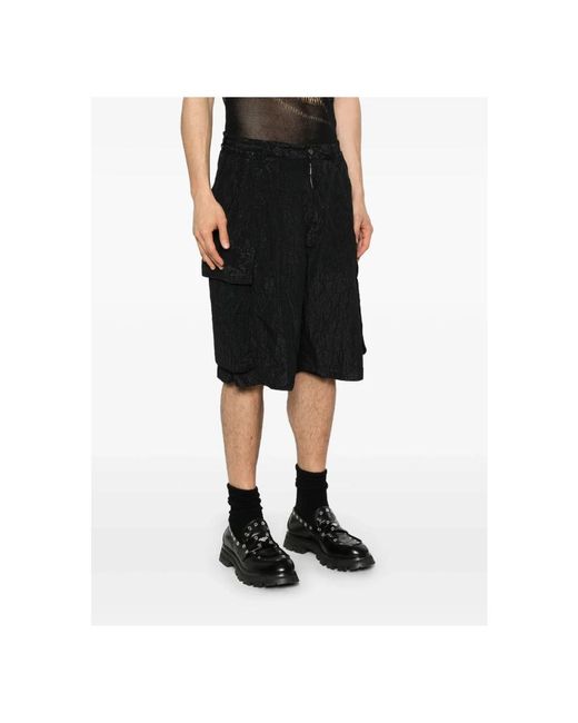 DSquared² Black Casual Shorts for men