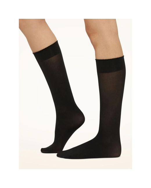 Wolford Velvet De Luxe 50 Kniekousen in het Black