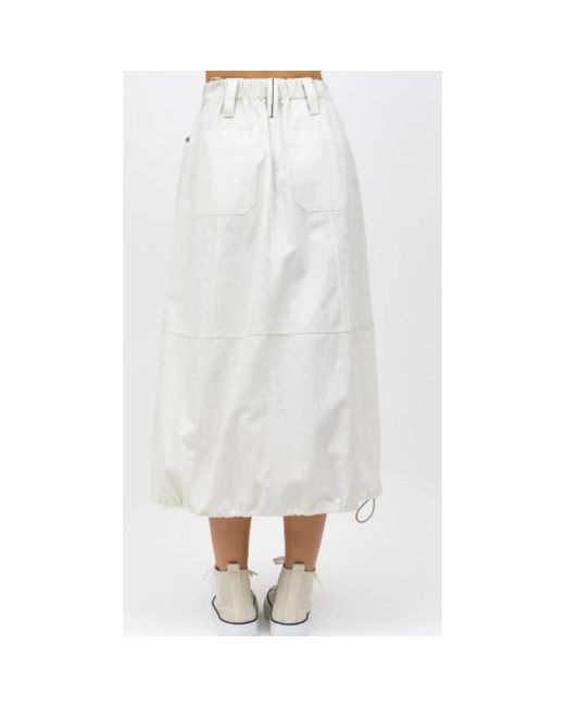 Brunello Cucinelli White Elegant skirts collection