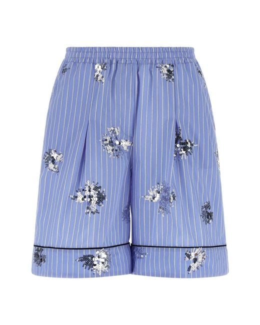 Le twins Blue Casual Shorts