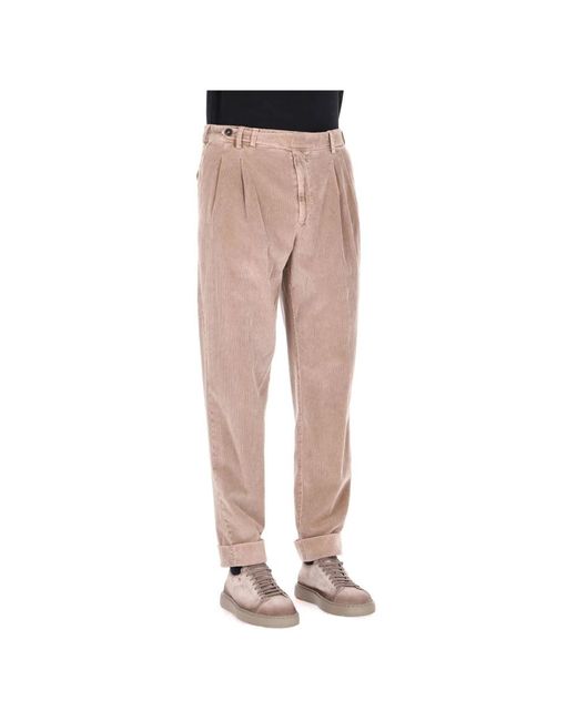 PT Torino Pink Straight Trousers for men