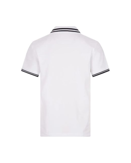 Moncler White Polo Shirts