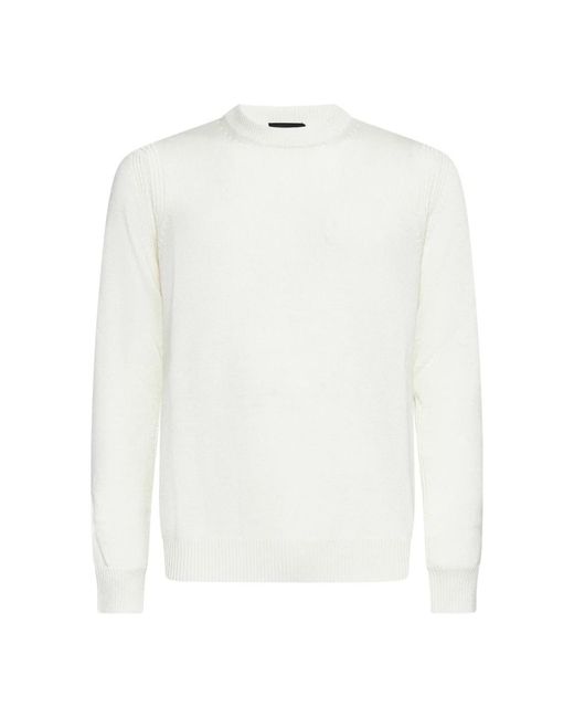 Roberto Collina White Round-Neck Knitwear for men