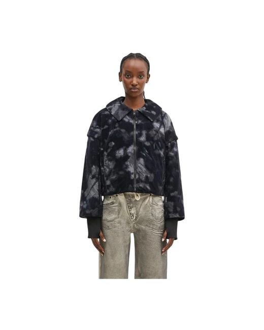 Y-3 All-Over Print Padded Jacket in het Black