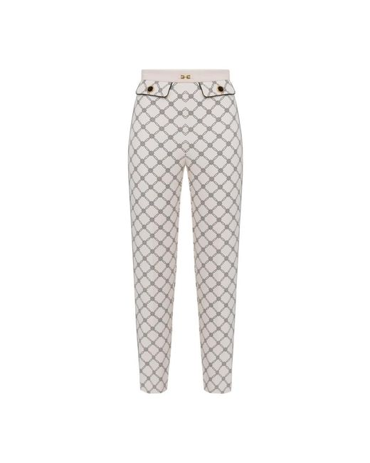 Elisabetta Franchi Gray Cropped Trousers
