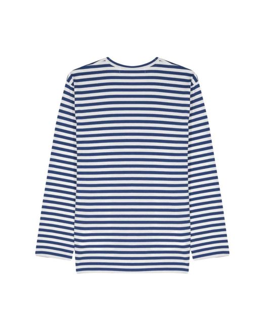 Comme des Garçons Blue Long Sleeve T-Shirts