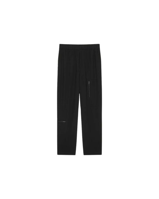 Givenchy Broeken ,Zwart ,Wol Multi Zip Broeken in het Black voor heren
