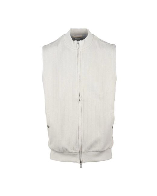 Vests Eleventy de hombre de color White