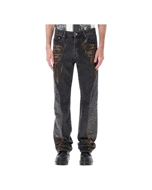Who Decides War Black Straight Jeans for men