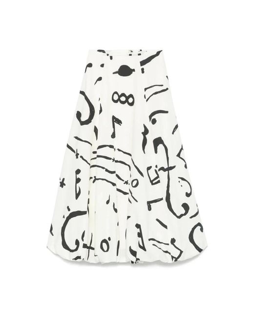 Maxi Skirts di Alysi in White