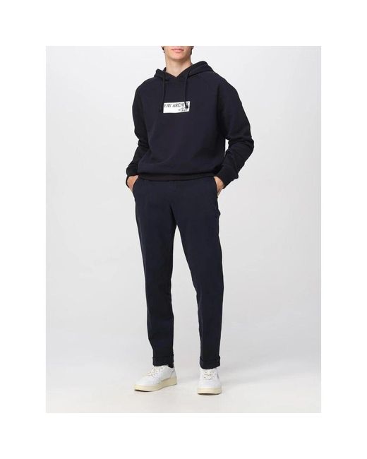 Fay Blaue Chinos Mit Lockerer Passform in Blue für Herren