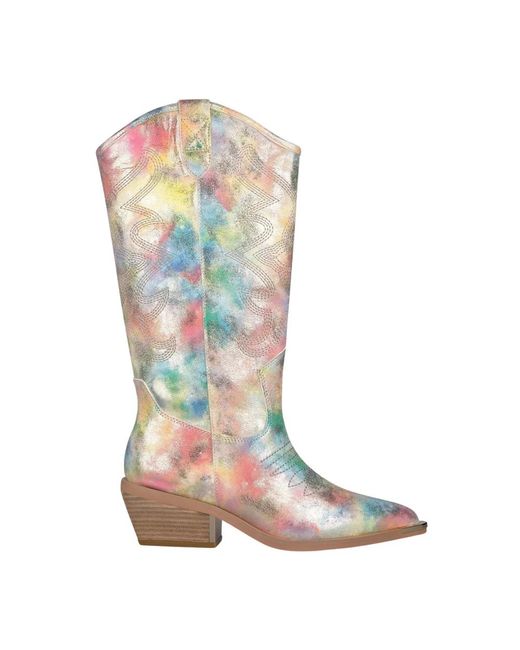 Alma En Pena. Blue Cowboy & Biker Boots