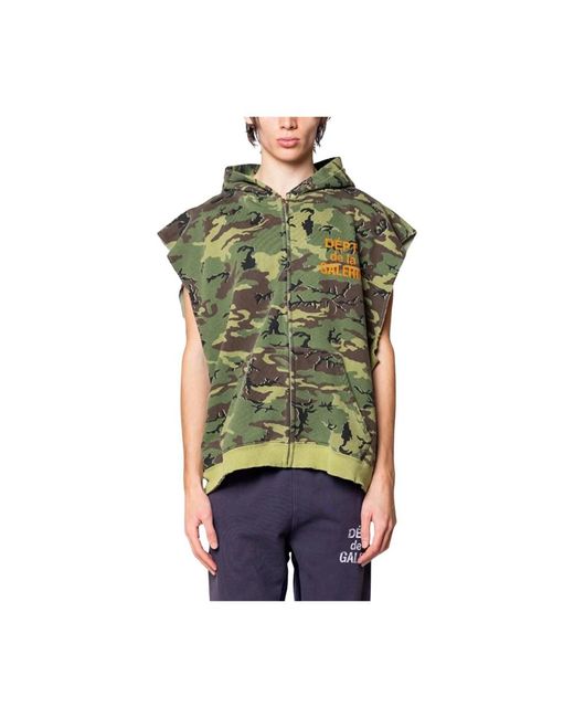 GALLERY DEPT. Hoodies & Sweatvesten ,Veelkleurig ,Katoen Zip Hooded Sweatshirt in het Green voor heren