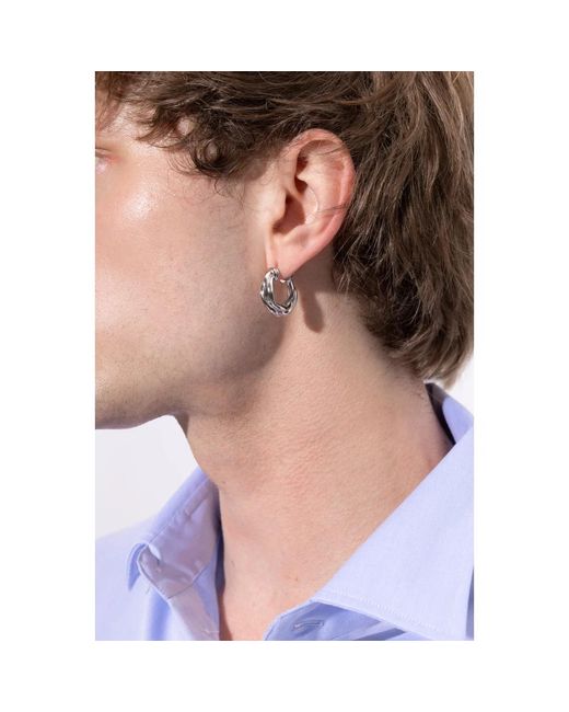 Jil Sander Einzelohrring in White für Herren