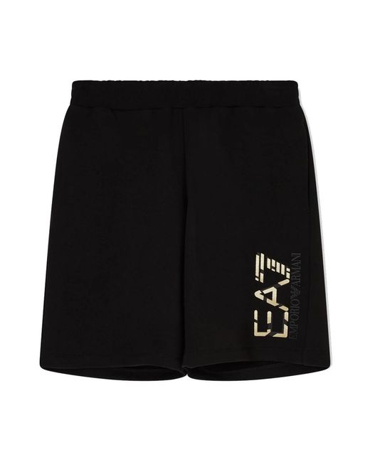 EA7 Black Short Shorts for men