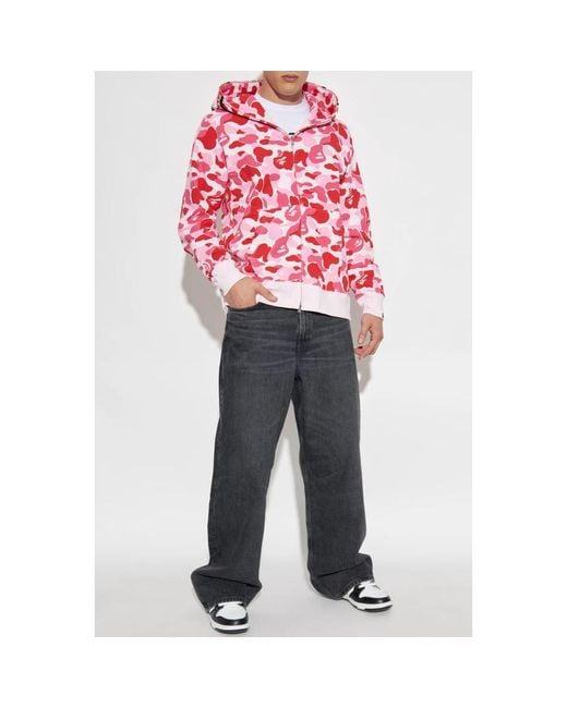A Bathing Ape Red Zip-Throughs for men