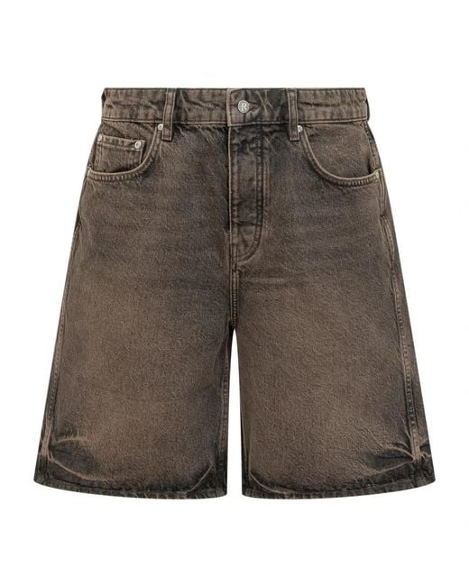 Represent Gray Denim Shorts for men