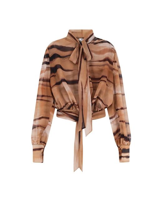 Elisabetta Franchi Brown Blouses