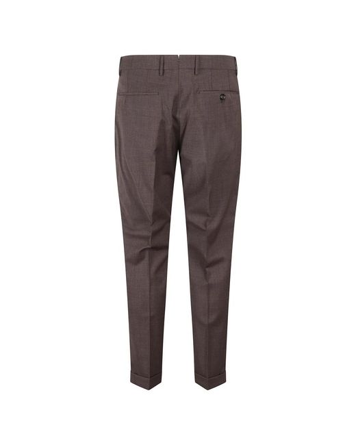 BERWICK  1707 Flache Bauch Retro Wollhose in Gray für Herren