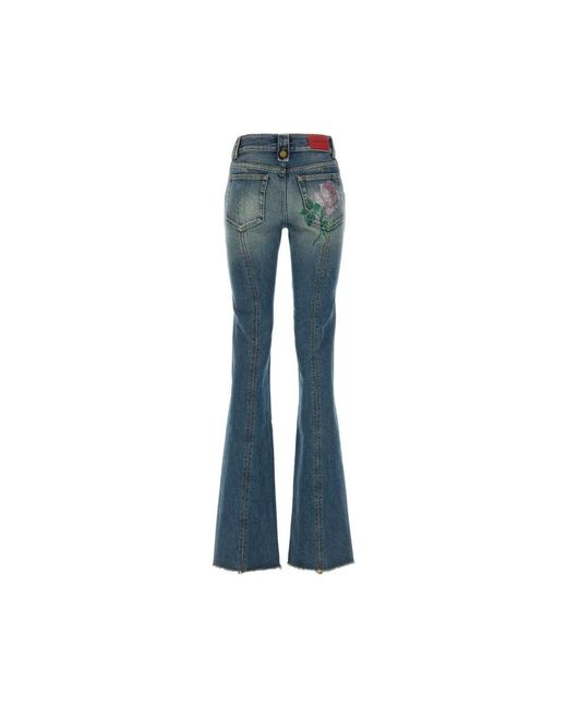 Alessandra Rich Blue Flare Jeans