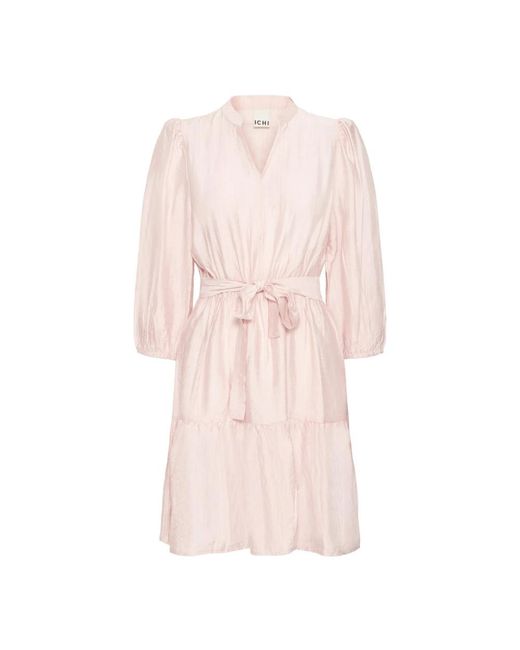 Ichi Pink Midi Dresses
