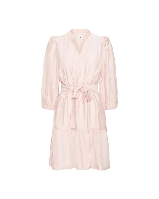 Ichi Midi Dresses in het Pink