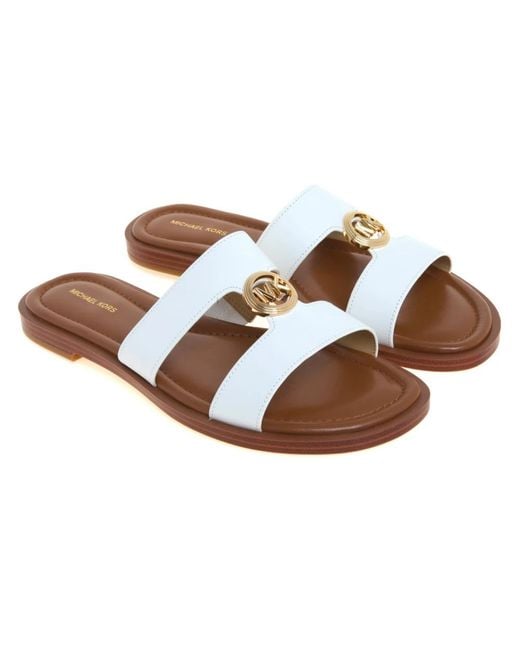 Michael Kors Brown Sliders