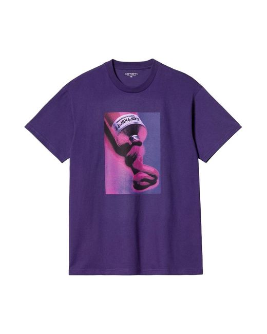 Carhartt Kurzarm t-shirt urbaner stil in Purple für Herren