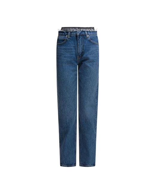 Straight Jeans di Alexander Wang in Blue