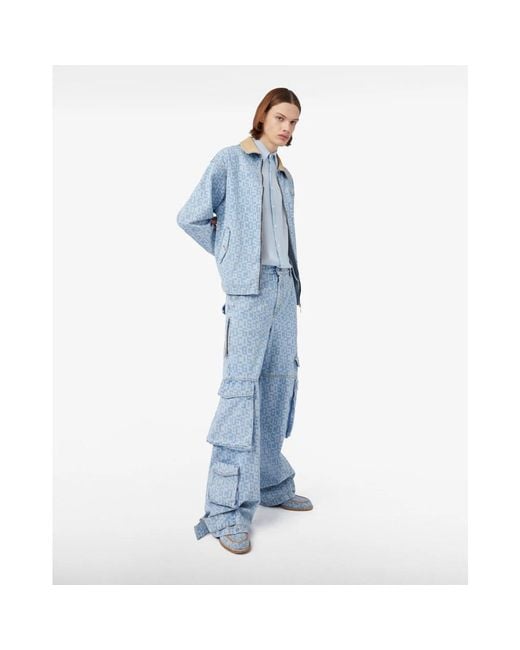 Gcds Blue Denim Jackets for men