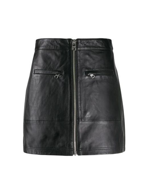 Calvin Klein Black Leather Skirts
