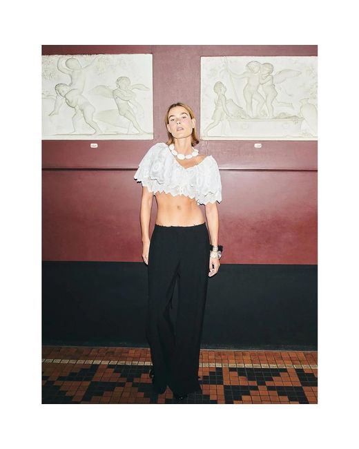 THE GARMENT Black Wide Trousers