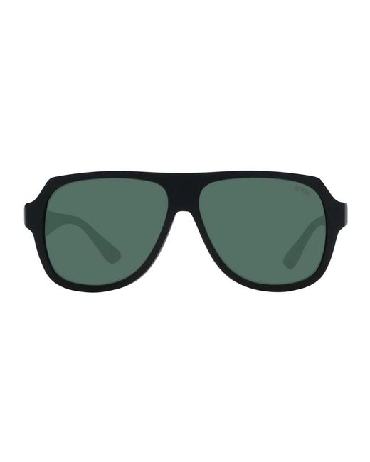 BMW Schwarze rechteckige polarisierte sonnenbrille grüne gläser in Green für Herren