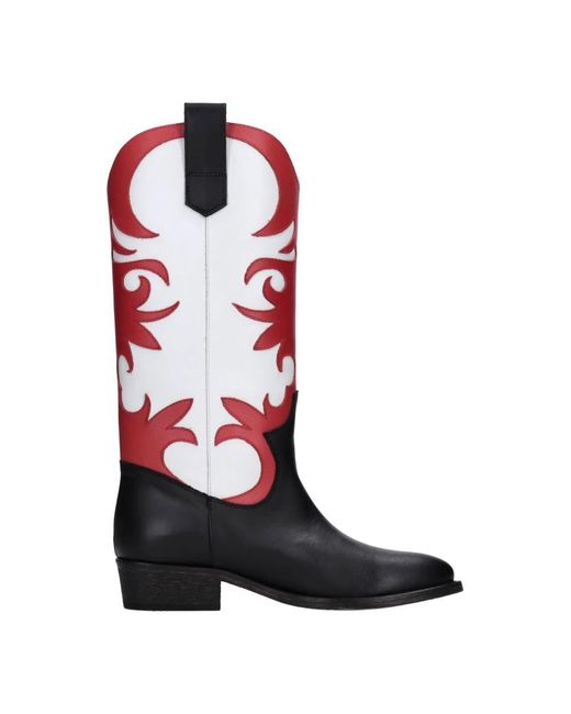 Via Roma 15 Red Cowboy & Biker Boots