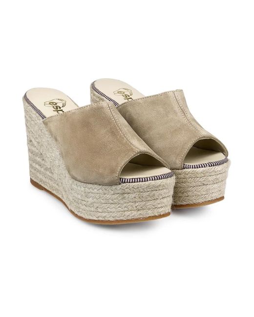 Espadrilles Flash Velour in het Gray