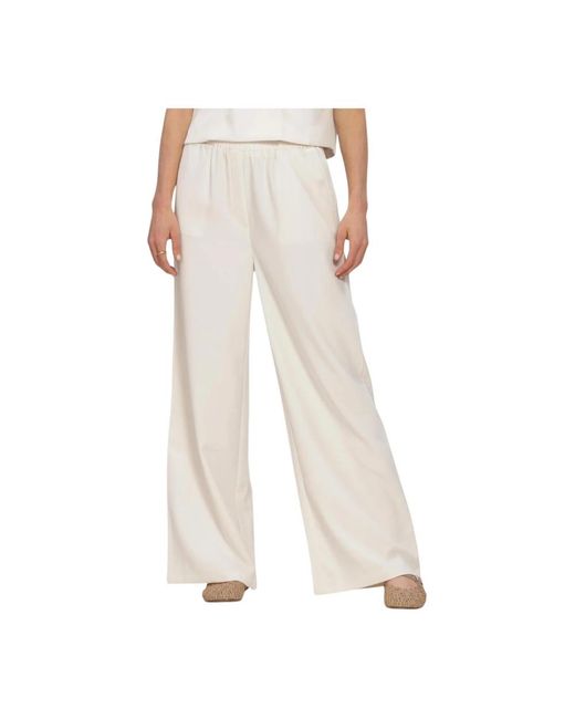 Ydence Broeken ,Polyester Pants Yade in het Natural