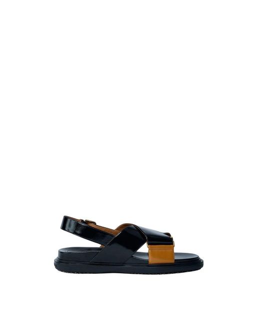 Marni Blue Flat Sandals