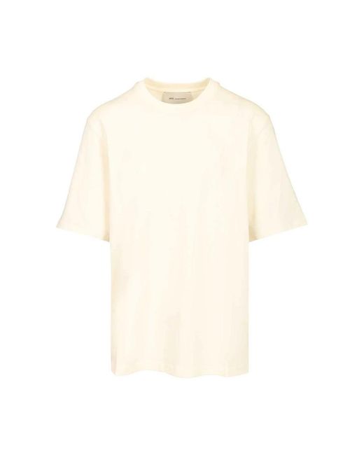 AMI Tops ,Wit ,Katoen Emrossed Adc T-Shirt in het White voor heren