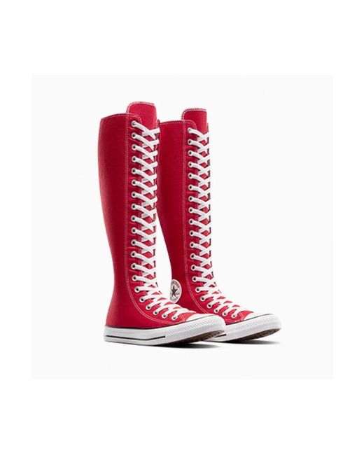 Lace-Up Boots Converse de color Red
