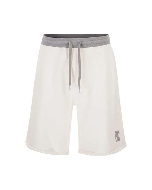 Brunello Cucinelli White Casual Shorts for men