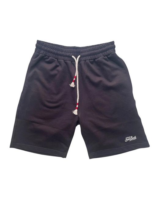Mc2 Saint Barth Herren Baumwollshorts Mit Verstellbarem Bund Und Seitentaschen in Blue für Herren